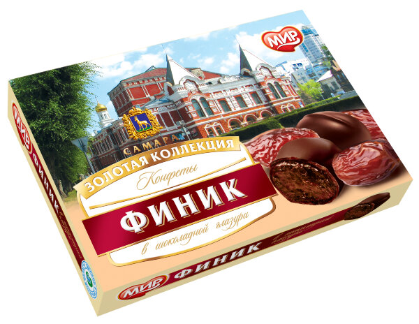 №2 КФ МИР Финики в шоколадной глазури 160г  в Прохладном
