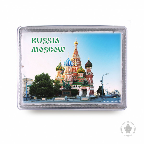 №3 Пряник 600г RUSSIA MOSCOW с фотопечатью (в подарочной пластиковой упаковке)  в Прохладном