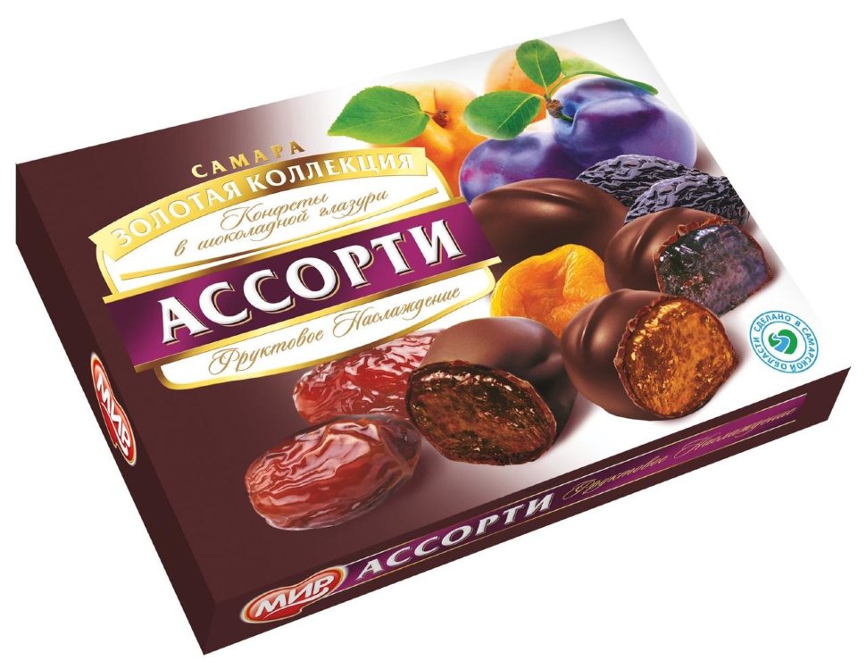  КФ МИР Фруктовое наслаждение (набор шоколадных конфет) 170г в Прохладном